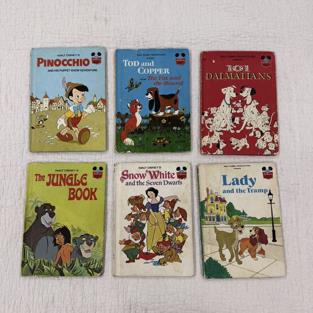 Vintage 1970’s Walt Disney Productions Wonderful World Of reading books Lot